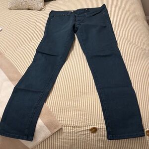 AG Adriano Goldschmied Dark Teal Straight Leg Jeans